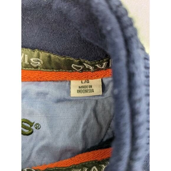 Orvis Sweatshirt Size L 1/4 Zip Pullover Long Sleeve Blue Cotton Blend - Picture 3 of 7